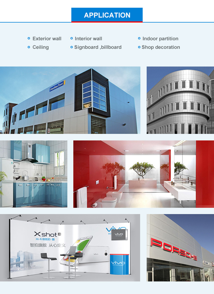Mould Proof ACM PVDF Aluminum Composite Panel Material 3MM 1500x5000mm