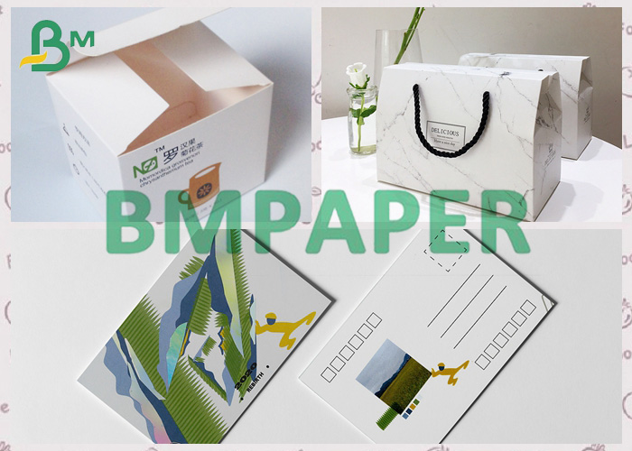 0.31mm 0.38mm Foldcoat Board Coated Glossy For Blank Postcard