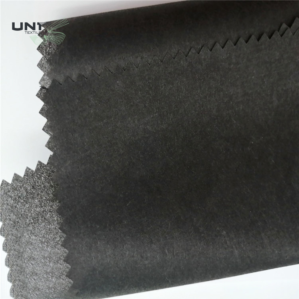 Recycled Cotton Embroidery Backing Nonwoven Interlining Fabric Black Tear Away