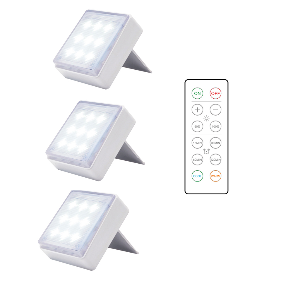 Dual Color Dimmable 6000K 0.5watt Remote Control Under Cabinet Light