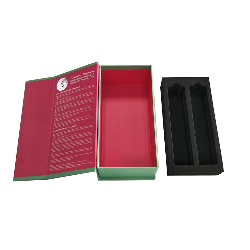 Light Green Printed Shipping Boxes Lined Foam Perfume Bottle Packaging