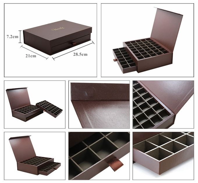 OEM Service Double Layer Chocolate Gift Packaging Boxes With Drawer Base