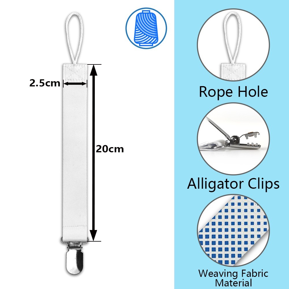 Printable Sublimation Pacifier Clip Bottle Clip For Baby Customizable