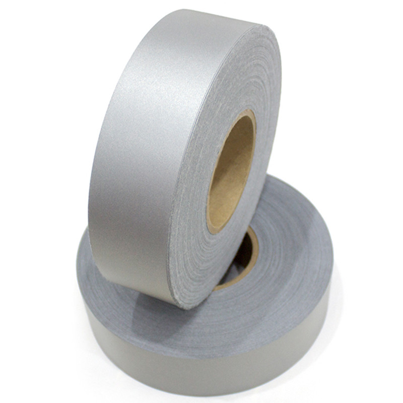 EN20471 High Visibility Custom Safety Silver Sew On Reflective Polyester Fabric Tape for Clothing