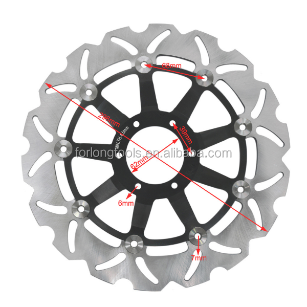 6 Mounting Holes 296MM Stainless Steel Motorcycle Floating Brake Disc Rotor for Honda CBR F 600 Crossrunner 800 VFR 800
