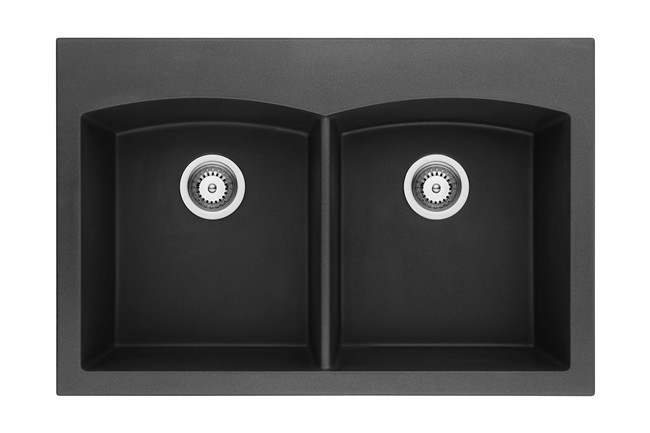 OEM Design Double Bowl Solid Surface Material Granite Composite Sink