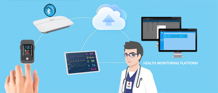 Battery Powered Remote Pulse Oximeter Patient Monitoring Device With Customizable Alerts Notifications