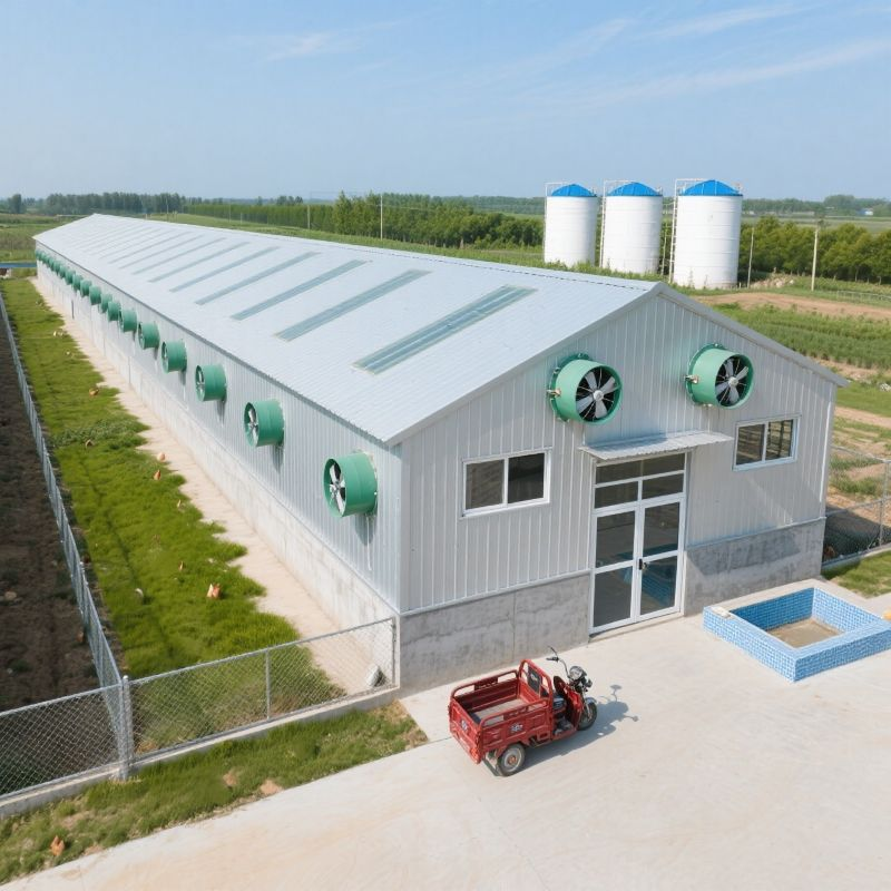 Buy cheap Low Price Modern Prefabricated Steel Structure Chicken House Farm Building product
