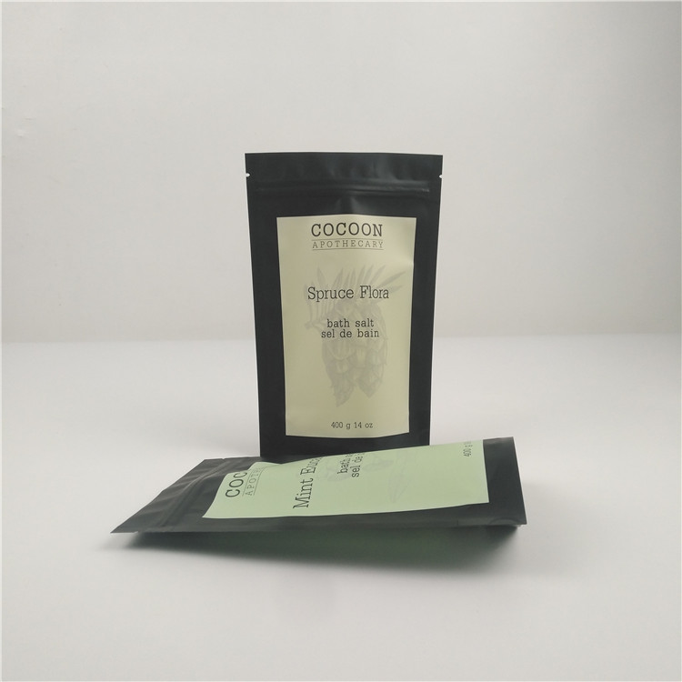 Moisture Proof 14 Oz Zipper Foil Resealable Pouches For Body Scrub