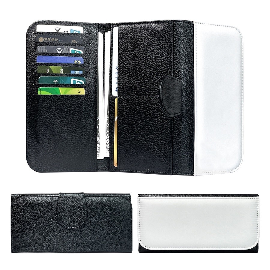 Three Fold Large Size Sublimation Continental Wallet With Multiple Card Slots Clutch For Man And Lady
