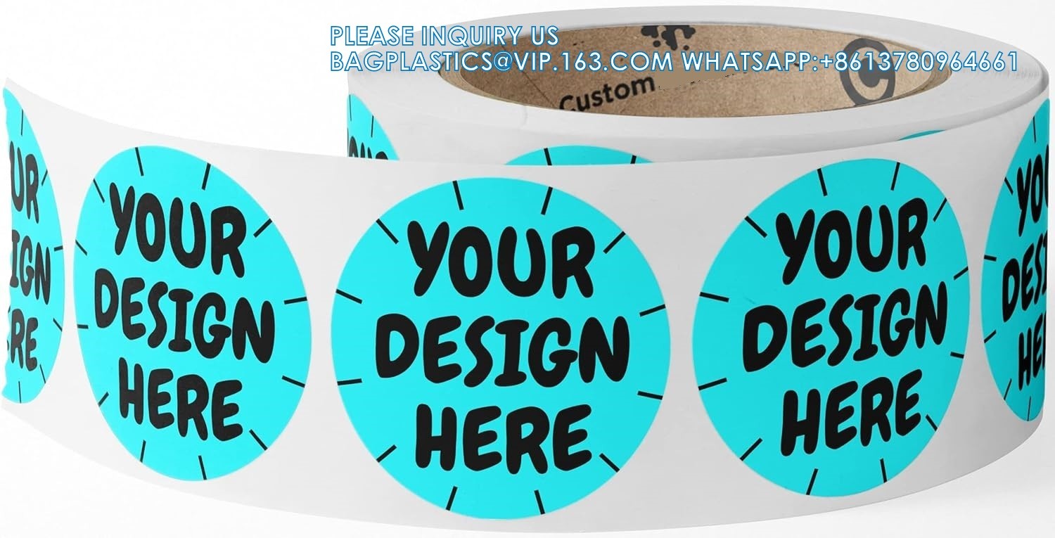 Custom Vinyl Stickers For Business Logo, Personalized Stickers Labels With Image Text, 60 150 300-1000 Qty