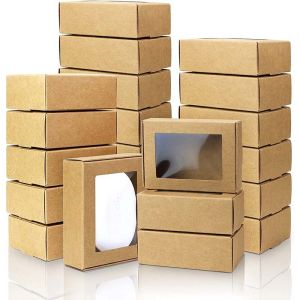 Soap Corrugated Display Boxes Matte Gloss Eco Friendly Window Kraft Boxes