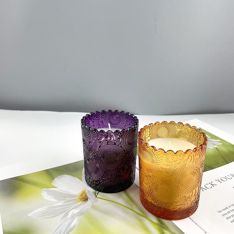 Luxury Amber Glass Jar 7x9cm Soy Wax Scented Candle