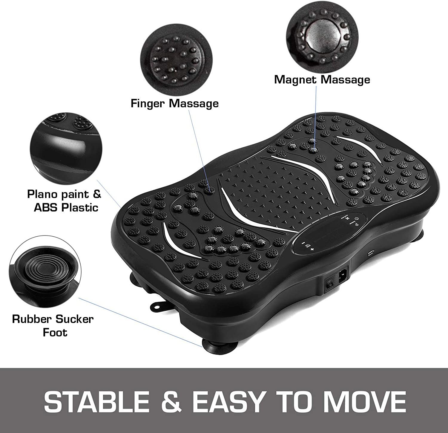 Whole Body Shape Fitness Vibration Plate Fit Massage Workout Training 240V