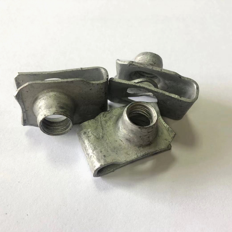 DIN34818 M6 Spring Slice Nuts Speed U Clip Spring Nut Sheet Spring Nuts With Tapping Screw Thread