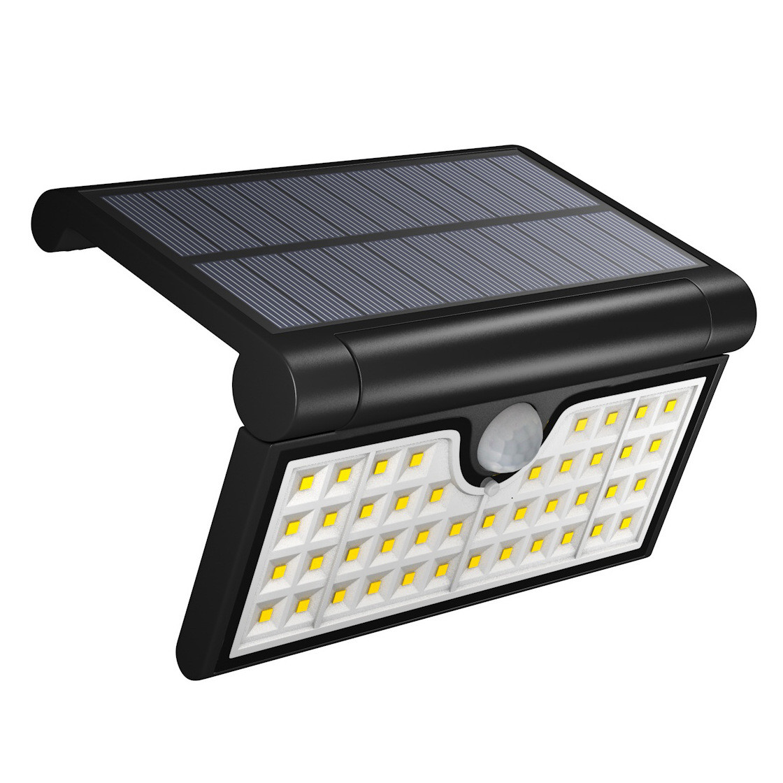 High Lumen Security 2w Outdoor Waterproof Foldable Super Bright Motion Sensor 42 Led Solar Wall Light