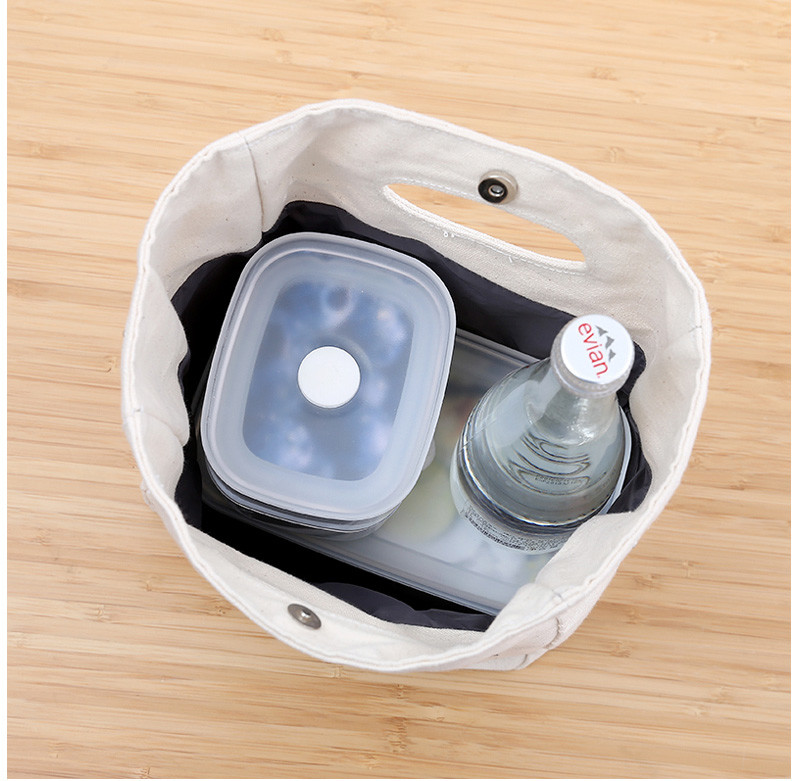 Custom Print Portable Cooler Foldable Canvas Lunch Bag