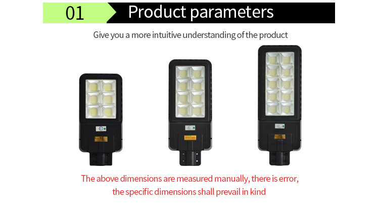 Aluminum IP65 Waterproof Solar Street Light 400W 600W Large Capacity Battery