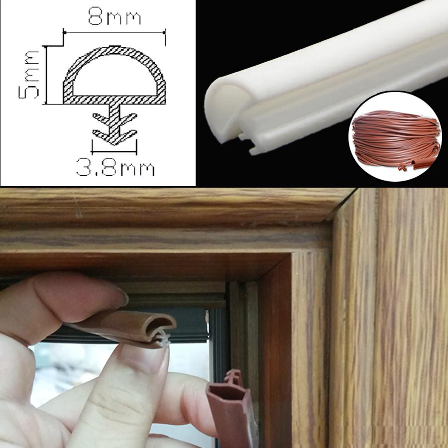 Extrusion Processing TPE Bulb Seals for Wooden Door Slot Groove Black or Other Rubber