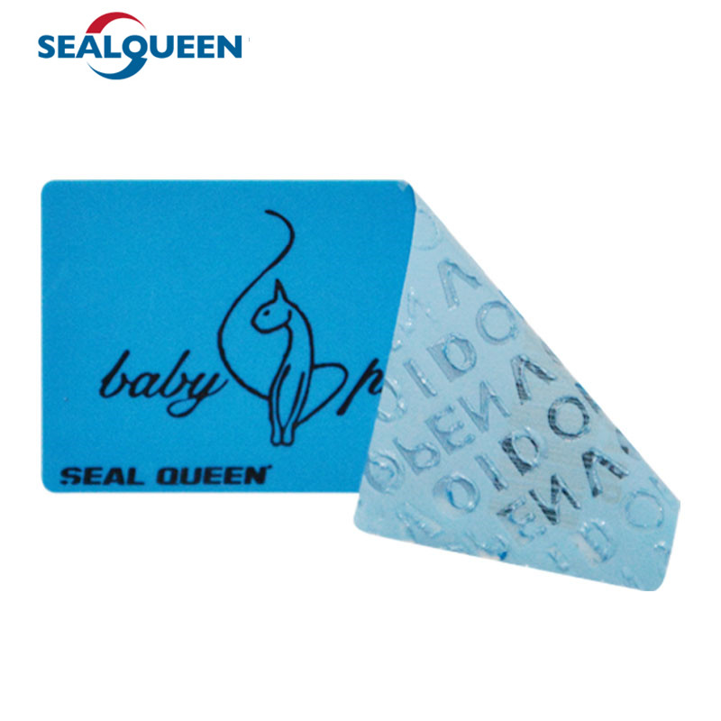 Non Transfer Custom Logo Security Warranty Void Sticker Tamper Evident Packing Seal