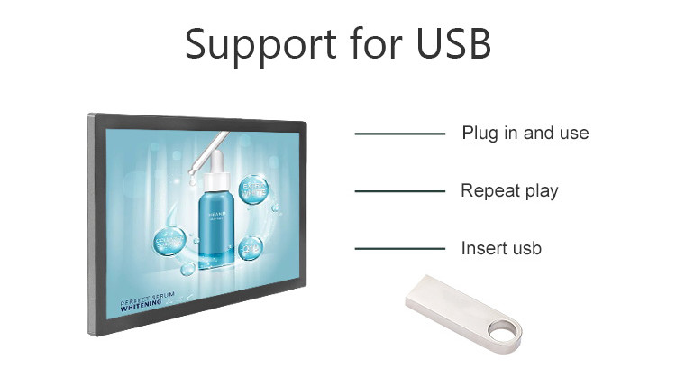 AC110-240V Digital Signage Advertising Player 178 Viewing Angle