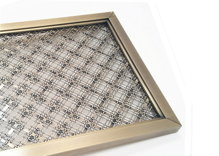 Custom Frame Design Stainless Steel Interior Partition With Rigid Weave Mesh