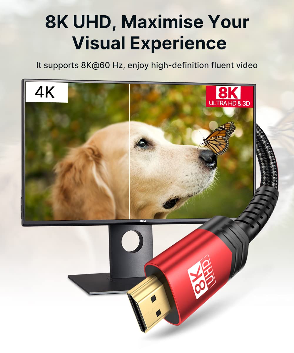 Ultra High Speed HDMI Cable 4K 120Hz 8K 60Hz 24/26/28/30 for Different Length 1m 1.5m