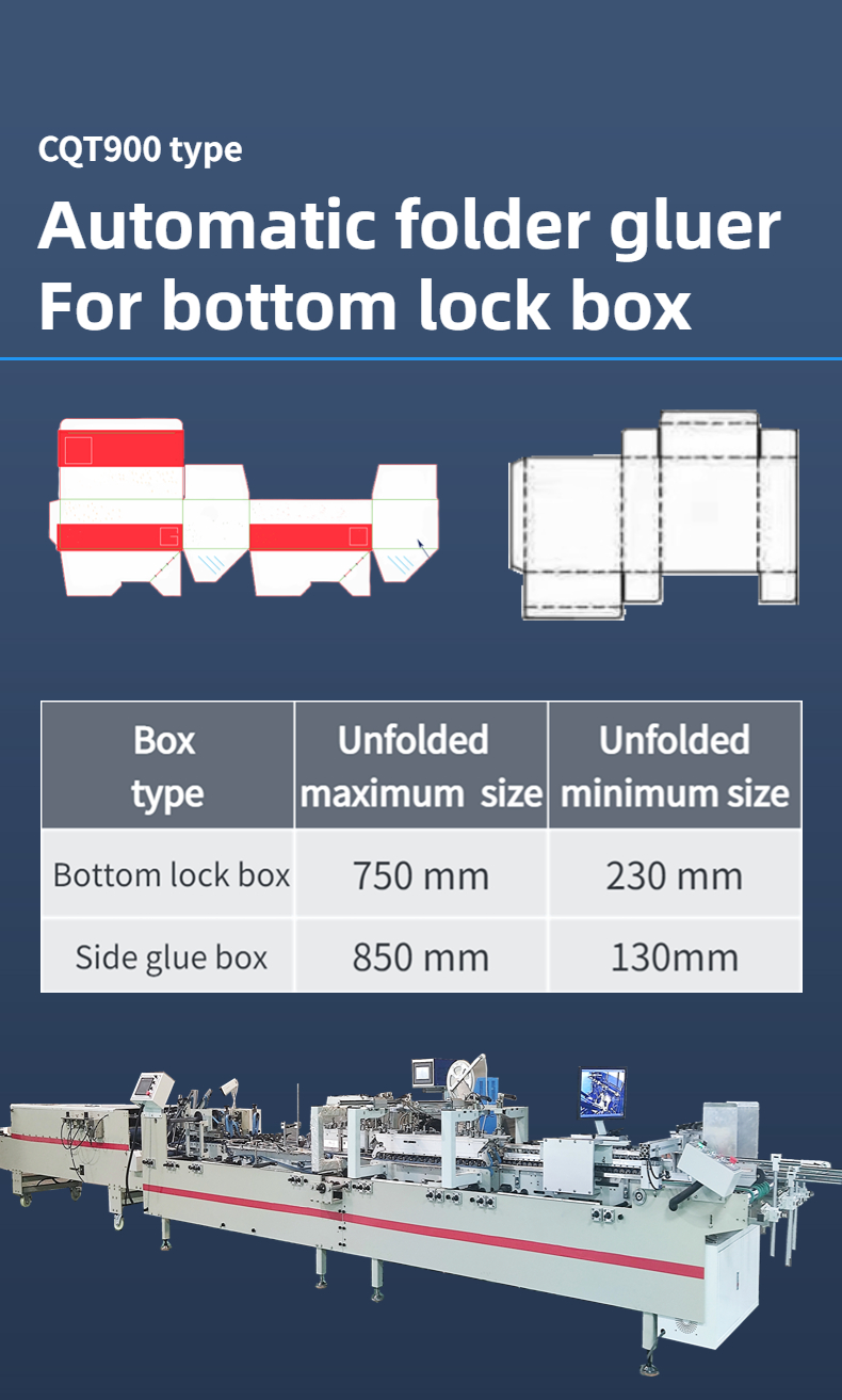 Professional Pneumatic Folder Gluing Machine for 4/6 Corner Box Driven Type Pneumatic