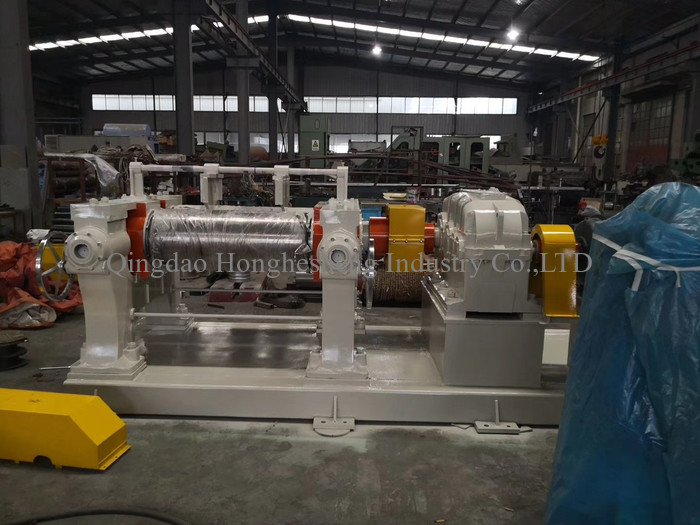 9 Open Type 220V Silicone Rubber Mixing Mill Machine 450mm 2 Roll