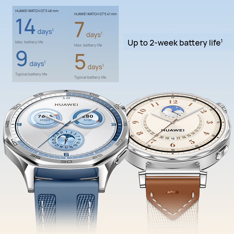 Original Hua-wei WATCH GT 5 Tracker Smart Watch Health Monitor 100+ Sport Modes Smartwatch Call 2-Week Battery Life