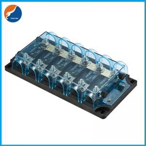 China BANL-B6 In-Line 6 Way Position Circuit Fuse Holder Clear Plastic Case Power Distribution Car Automotive ANL Fuse Blocks on sale