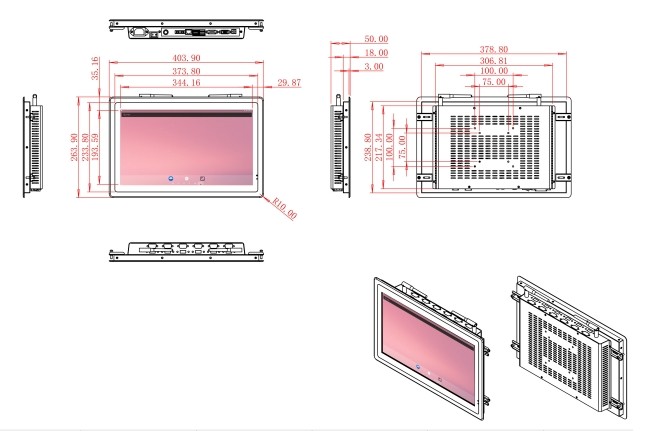 15.6-Inch Slim Android Touch Display for Factory Operations and Digital Menus