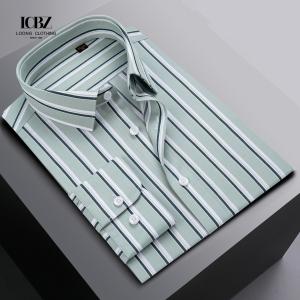 Buy cheap Knitted Plus Size Blue Red Striped Men's Button Down Sparkle French Cuff Dress Shirt product