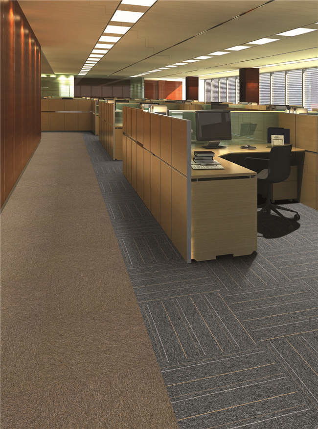 ECONOMY LOOP PP WITH PVC CARPET TILE FOR MODULAR COMMERCIAL