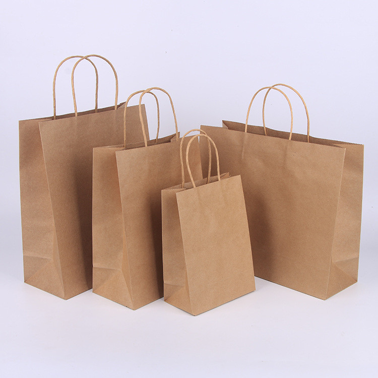 Cheap Paper Bags Custom Printed Luxury Kraft Paper Shopping Bags Cheap Retail Packaging For Clothing Gifts