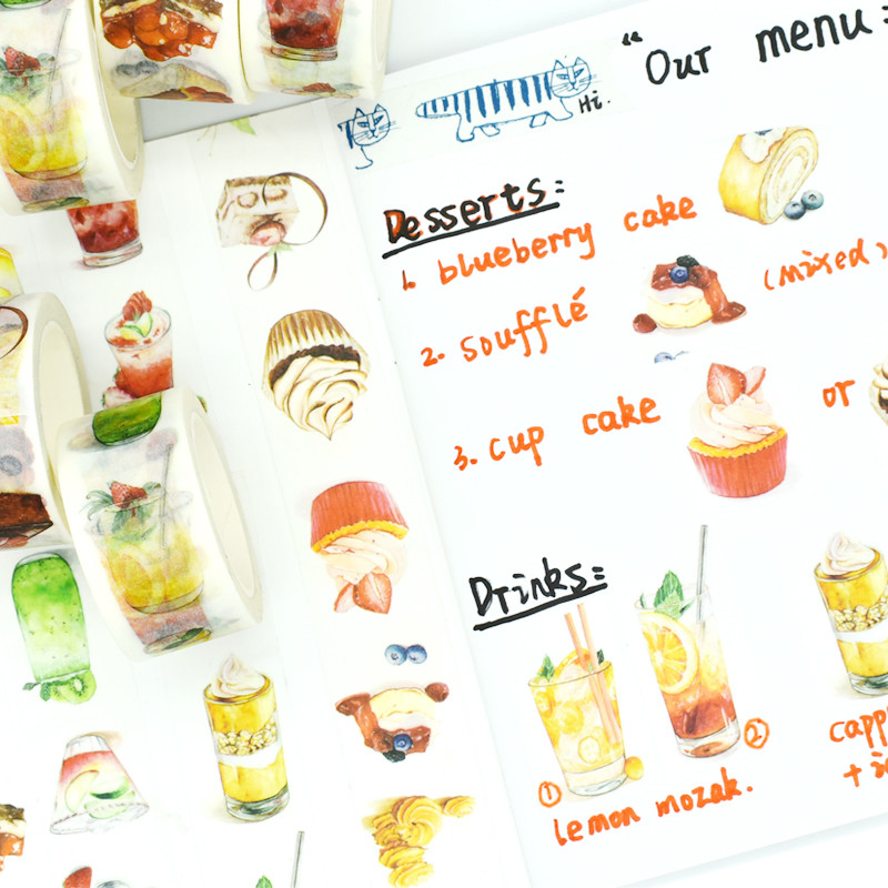 DEC Ice Cream Cake Masking Washi Tape For Scrapbook
