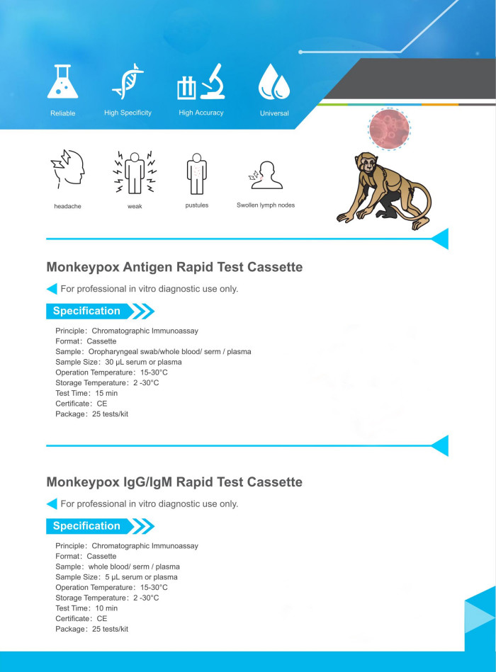 CE Antigen Rapid Test Cassette Monkeypox vaccine Pcr Rapid Test Monkeypox Kits