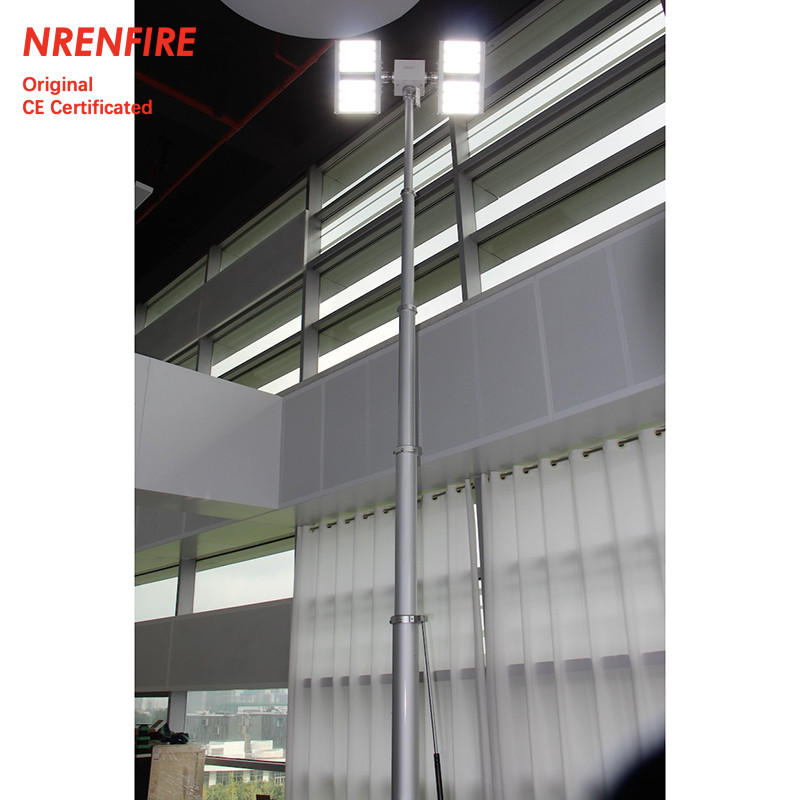roof mast light 4.5m pneumatic telescopic mast, vehicle roof mount mast light tower