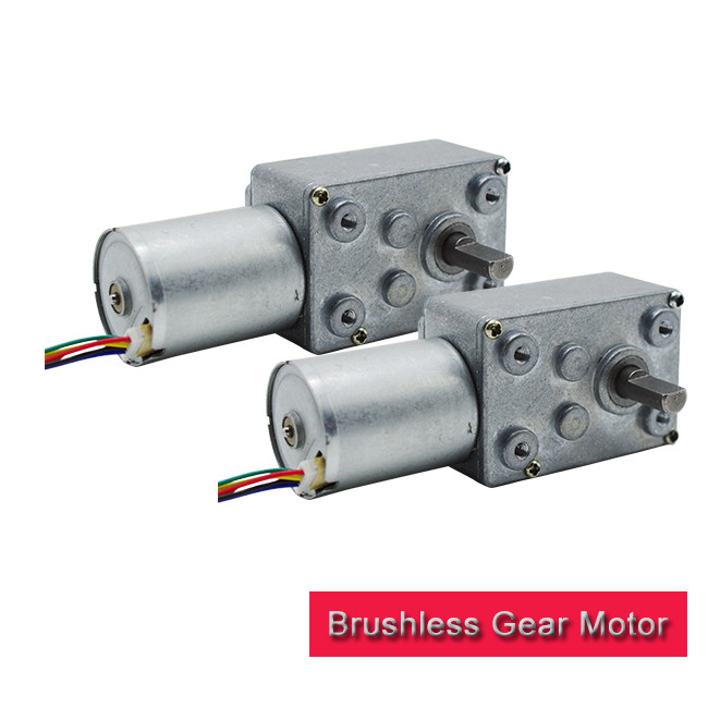 6v 12v 24v Brushless DC Worm Gear Motor , High Torque Brushless Motor For Home Appliance