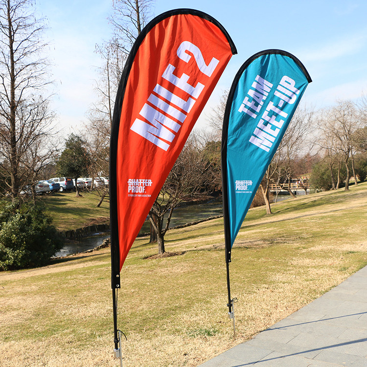 50x200cm Teardrop Outdoor Banner Flags Heat Transfer Printing