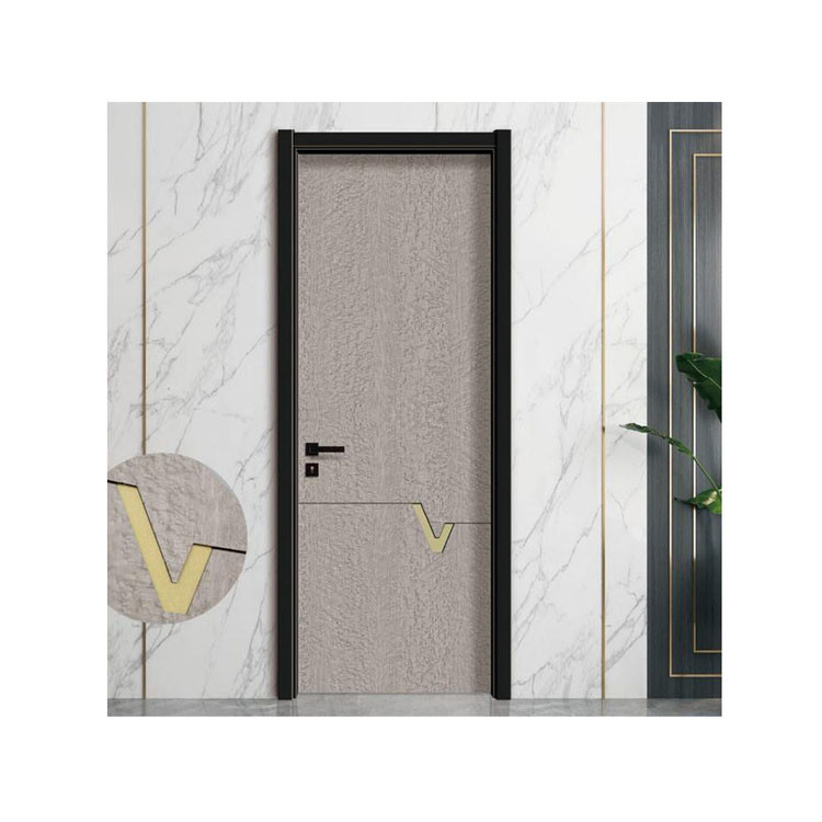 Interior Room Waterproof Solid Wpc Wooden Doors