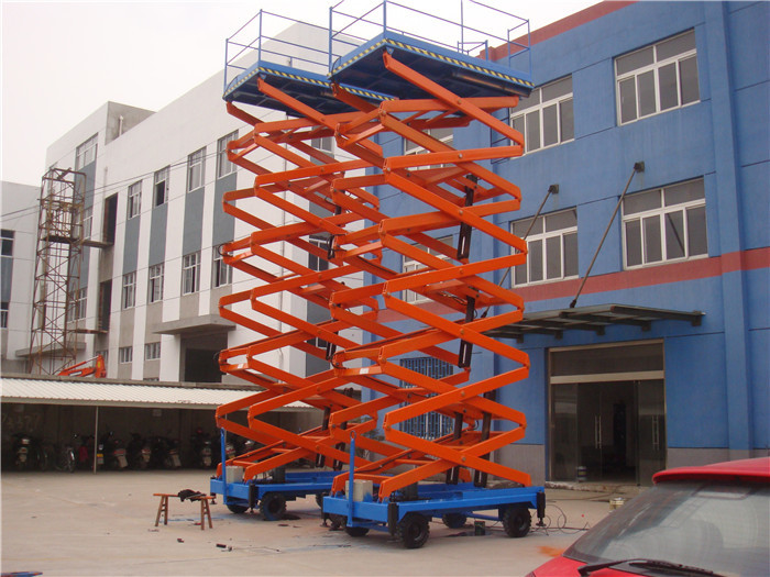 With Emergency Safety Manual Valves Red Color Portable Mobile Aerial Working Table
