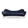 Buy cheap new design luxury velvet fabric lounge popular 3 seat stainless steel sofa for from wholesalers