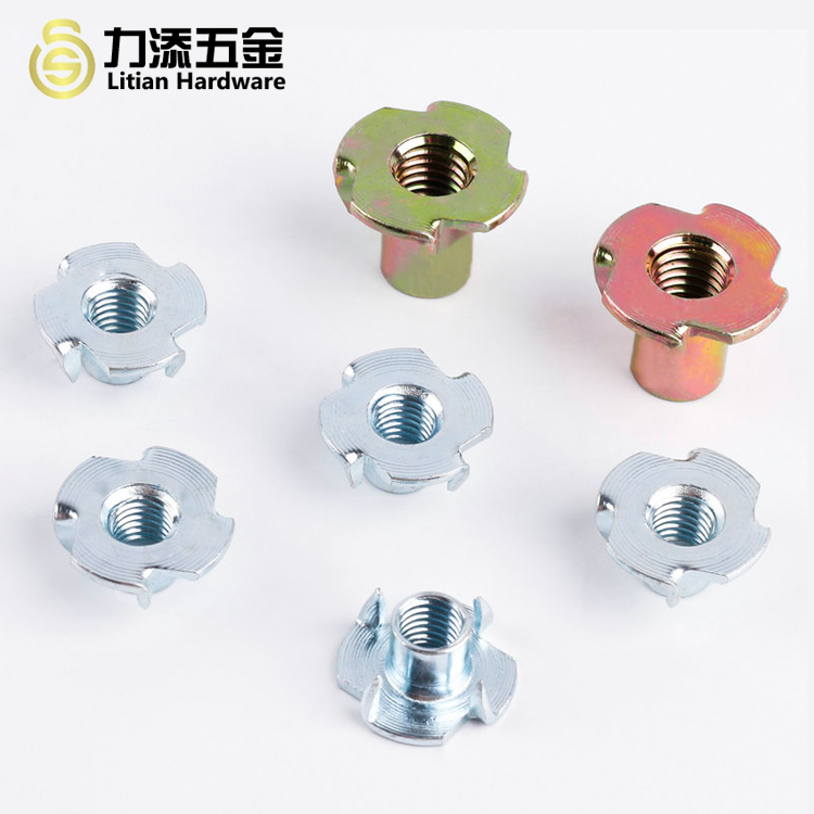 DIN1624 Wood Insert Lock Nut , M8 Tee Nuts For Wood Grade 12.9
