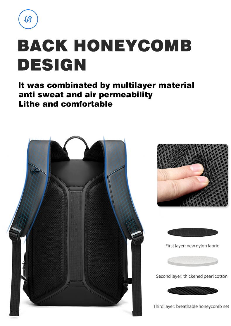 Soft Handle Water Resistant Computer Backpack OEM/ODM Accepable