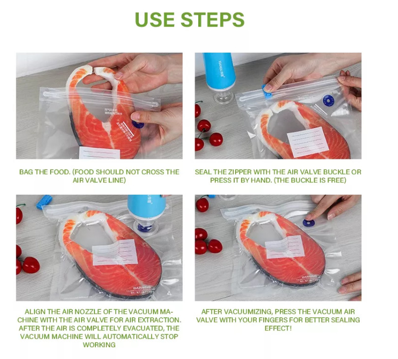 Reusable Cooking BPA Free Vacuum Pouches Vacuum Sealer Bags