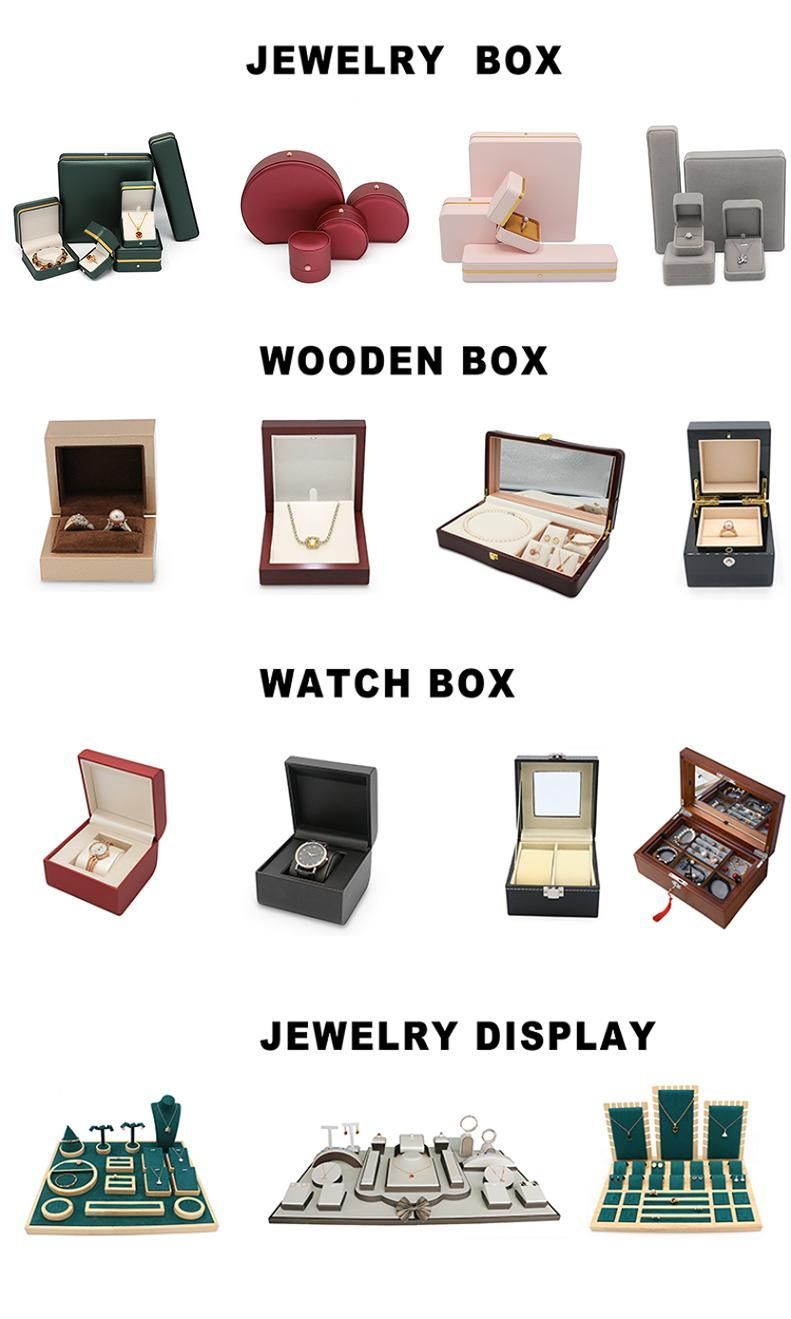 Luxury PU Leather Jewellery Box with Custom Logo, Made in China Factory with Wholesale Price, Free Samples Available with Fast Shipping