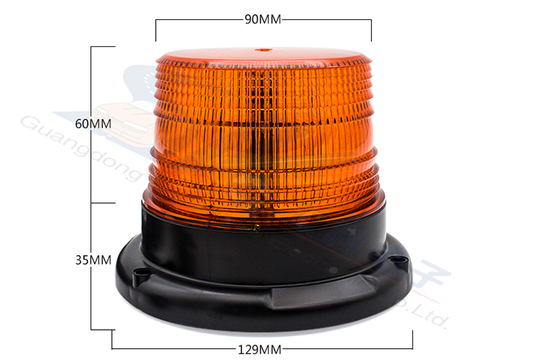 SMD5730 Magnetic Warning Beacon LED Marine Lights Amber Flashing Beacon