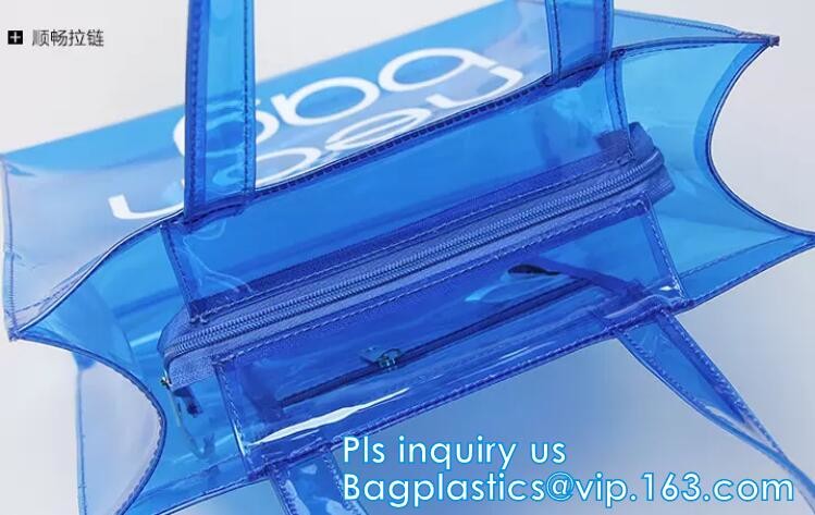 Summer new PVC transparent crystal jelly single shoulder bag Lash leisure beach bag handbag, Purse PVC Beach Clear Handb