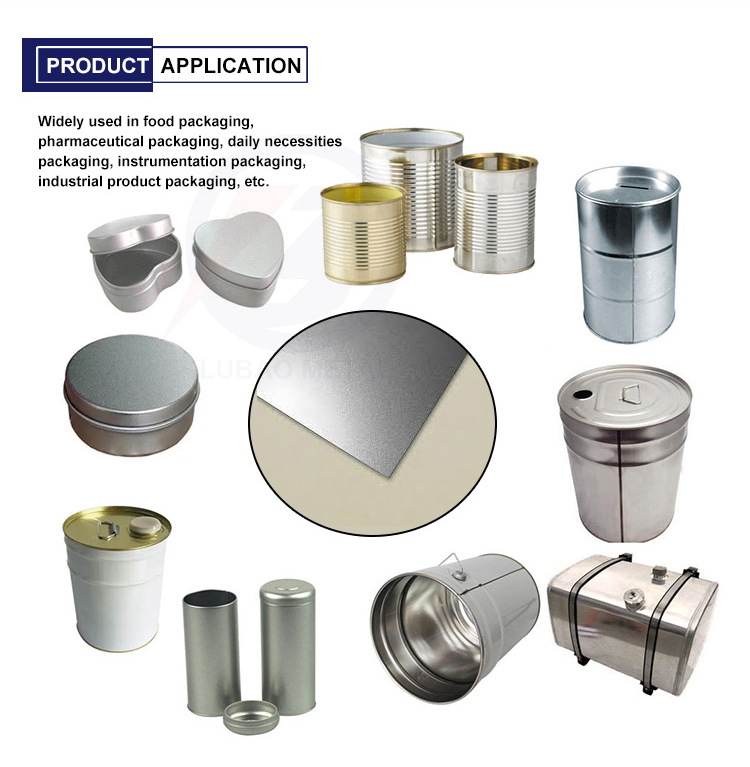 Custom TH550 SPTE Tinplate Tin Coating Print Cold Rolled Tinplate Iron Sheets Coils Food Cans with 0.15-0.50mm Thickness